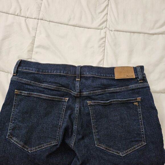 Madewell Jeans Womens 32 Blue Mid Rise Kick Out Flare Button Fly Larkspur - Picture 8 of 12